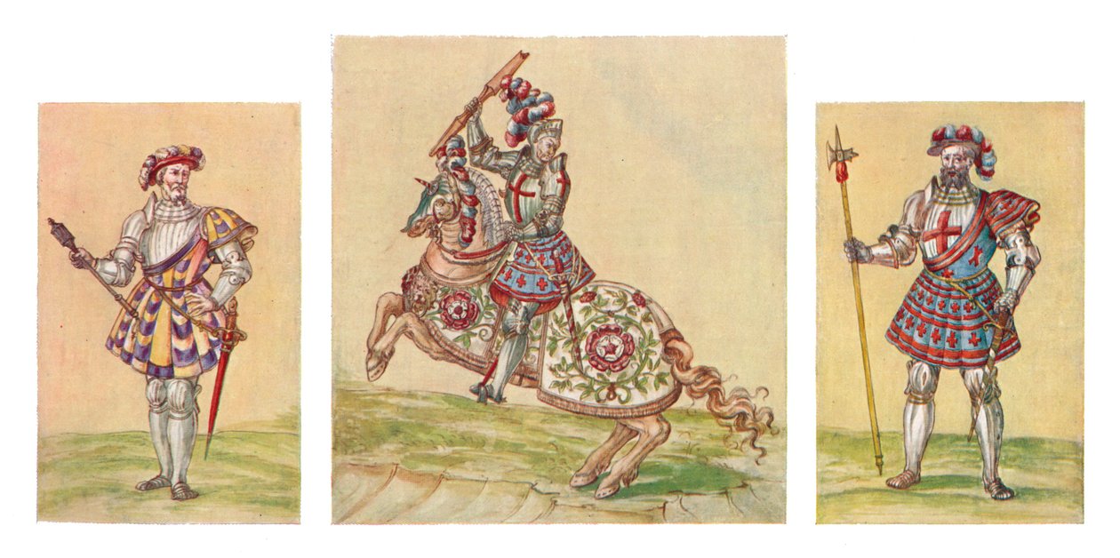 Soldater från Tudorperioden, c1500-talet, 1903 av Unbekannt