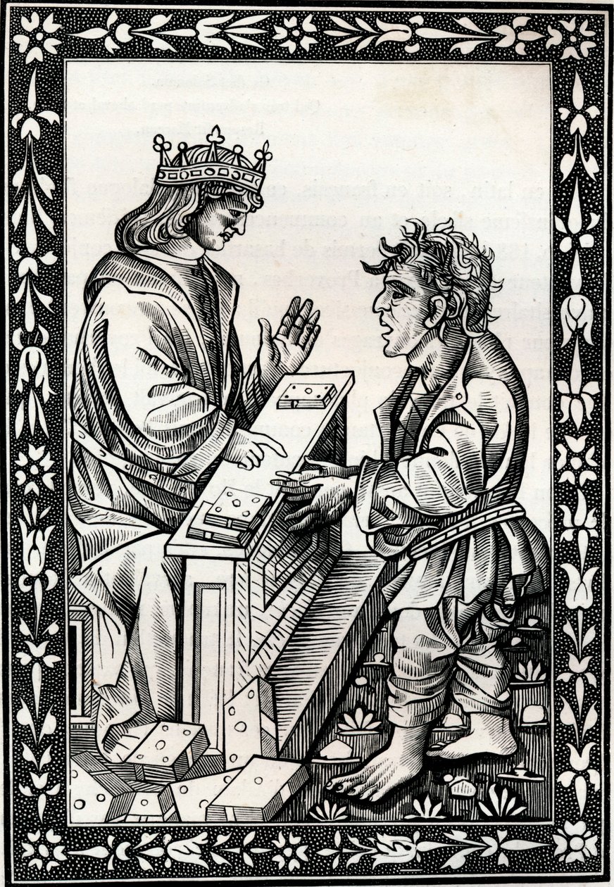 Solomon och Marcoul, 1400-talet, 1849. av Unbekannt