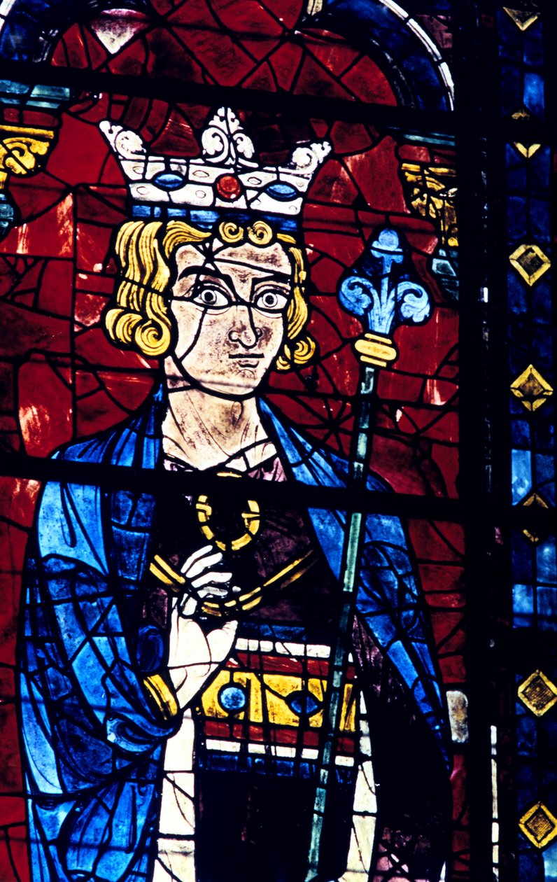 Solomon, målat glas, Chartres katedral, Frankrike, 1194-1260 av Unbekannt