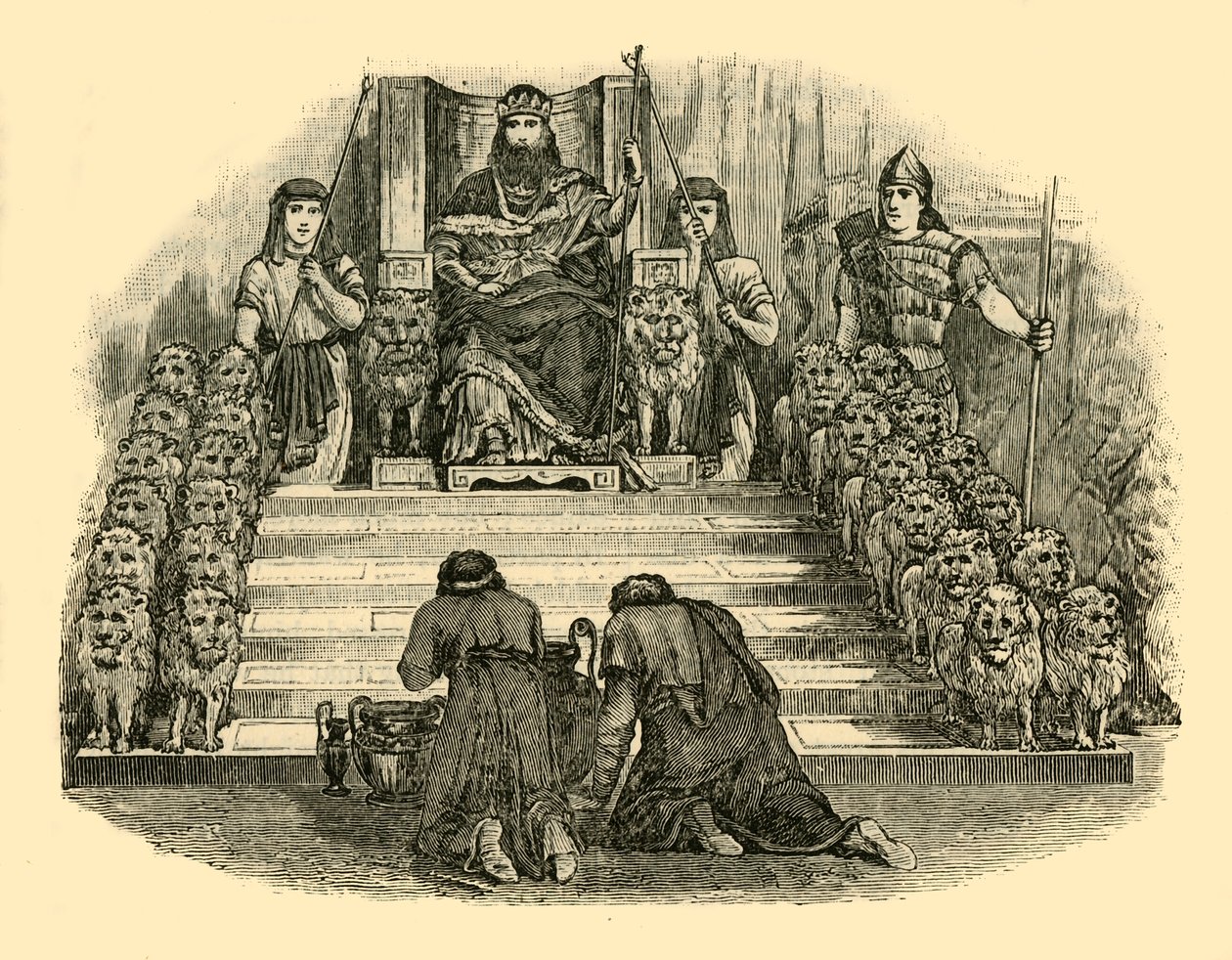 Salomons tron, restaurerad, 1890. av Unbekannt