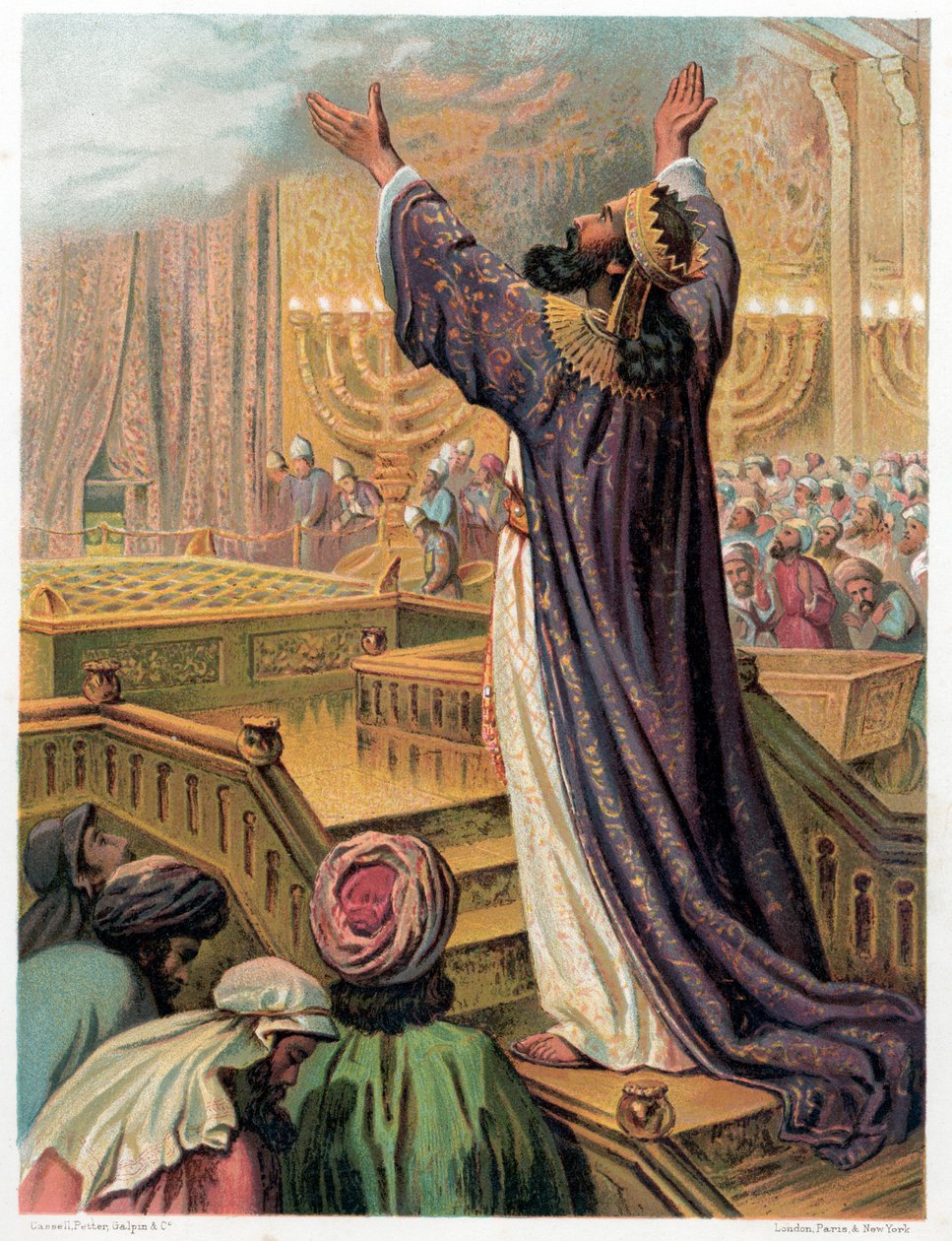 Salomos bön vid templets invigning, c1870 av Unbekannt