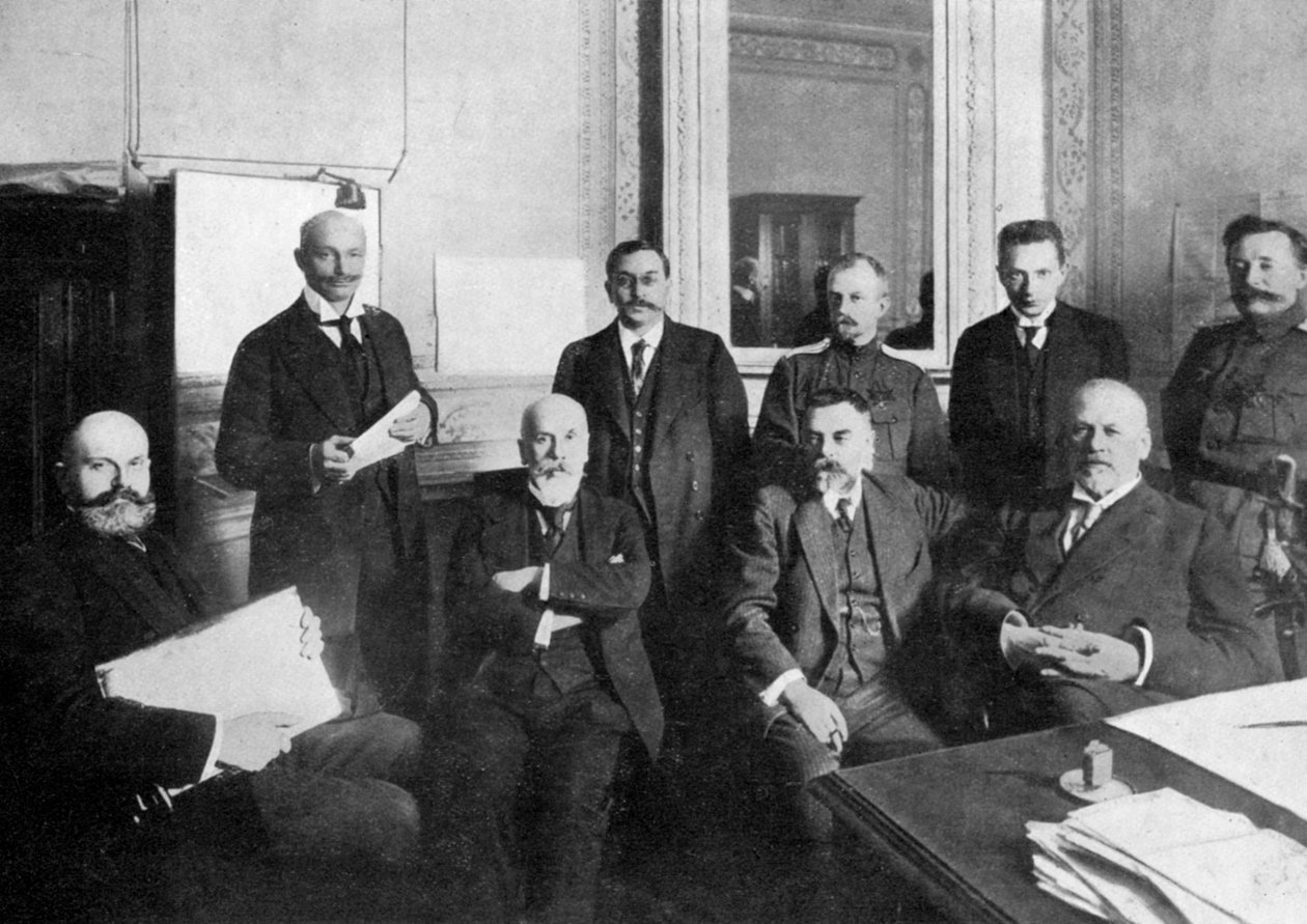 Några av ledarna för den ryska revolutionen, 1917, c1920 av Unbekannt
