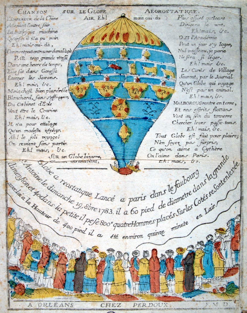 Sång om den aerostatiska sfären, 1700-talet av Unbekannt