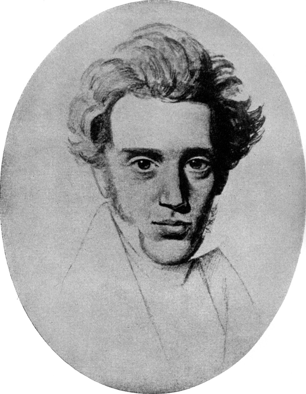 Søren Kierkegaard, dansk filosof och teolog, c1840 1956 av Unbekannt
