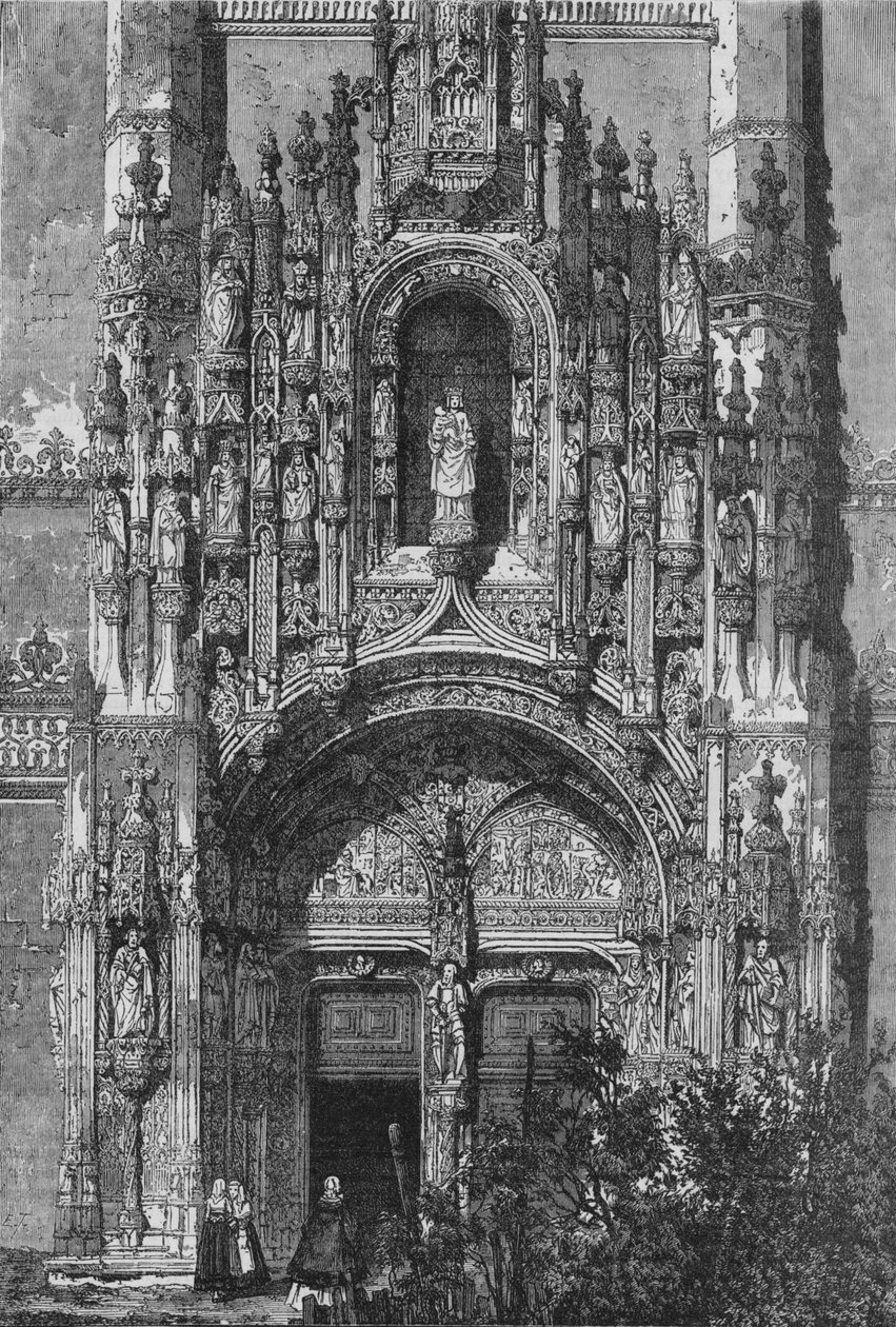 Södra fronten av klostret Santa Maria i Belem, c1890 av Unbekannt