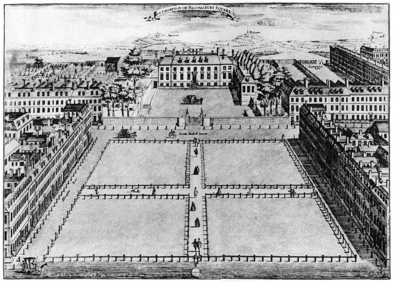Southampton eller Bloomsbury Square, London, 1700-talet 1907 av Unbekannt