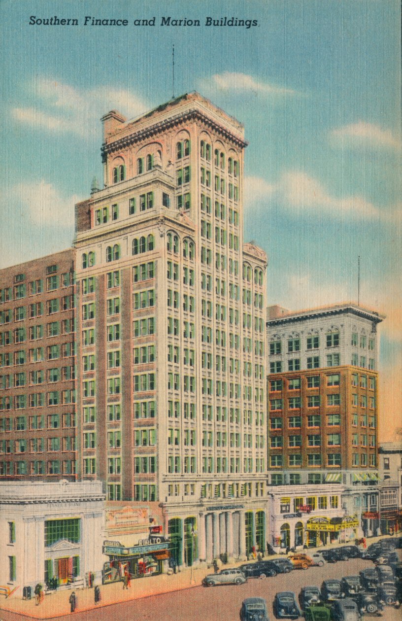 Southern Finance och Marion Buildings, Augusta, Georgia, 1943 av Unbekannt