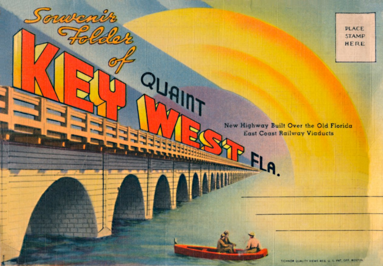Souvenirmapp från Quaint Key West Fla. - New Highway, c1940-talet av Unbekannt