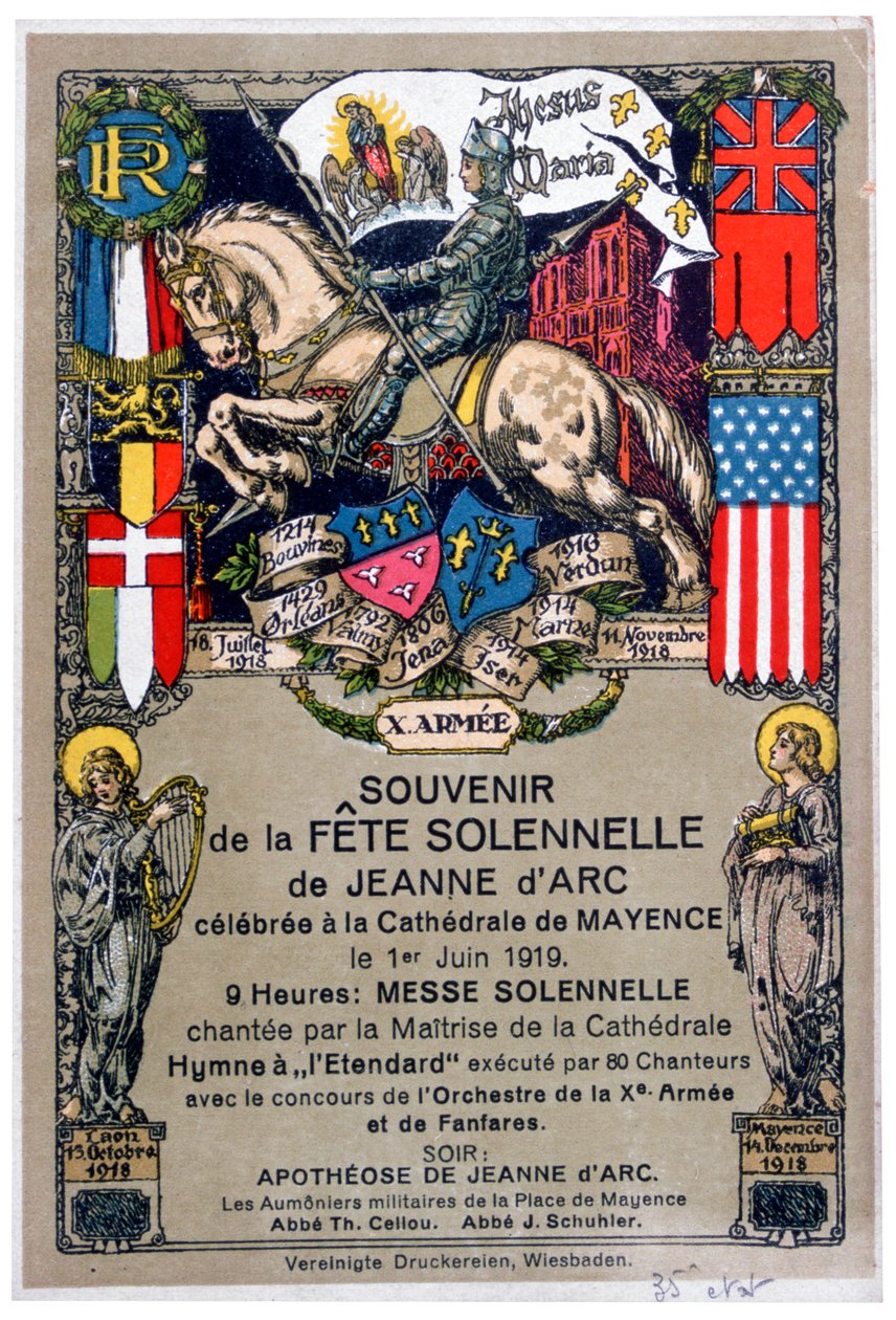 Souvenir av en festival för att hedra Jeanne d