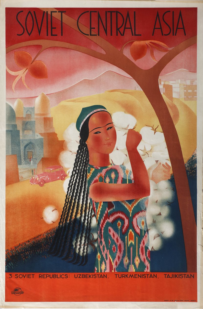 Sovjetisk Centralasien affisch från Intourist company, 1934 av Unbekannt