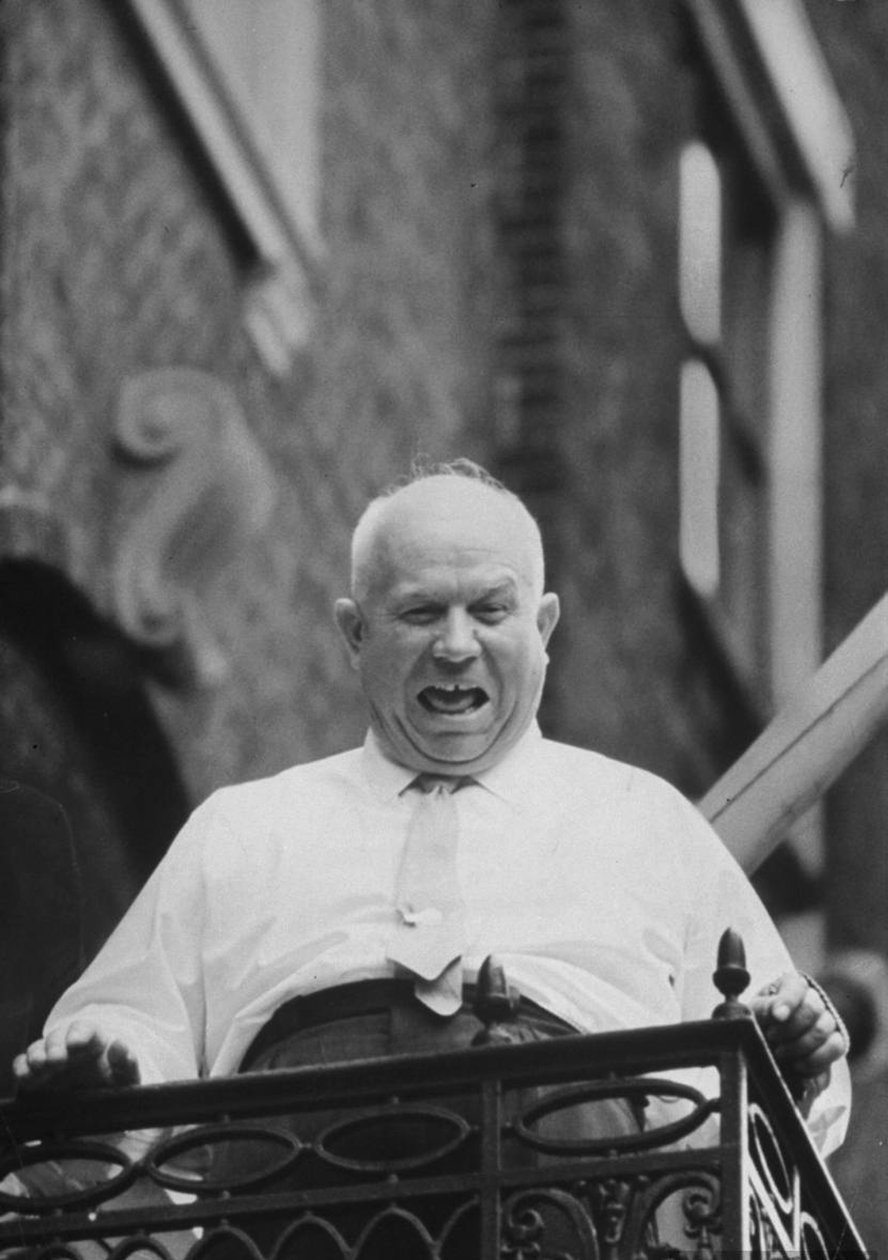 Sovjetledaren Nikita Chrusjtjov i New York, USA, september 1960 av Unbekannt