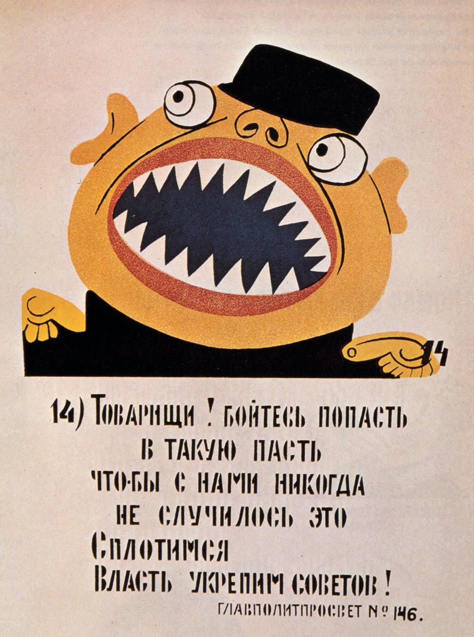Sovjetisk politisk affisch, 1921 av Unbekannt