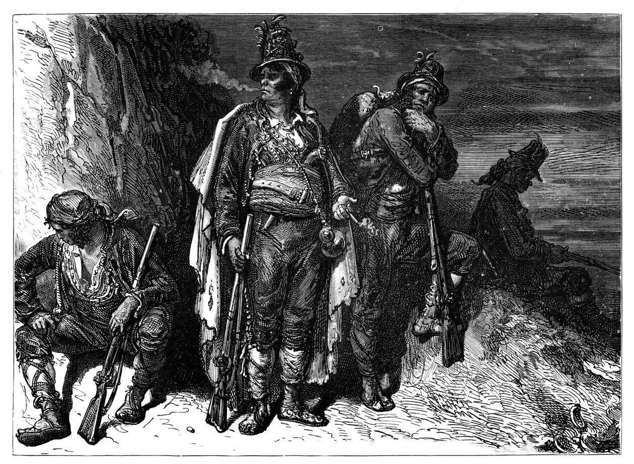 Spanska kustbevakare, c1890 av Unbekannt
