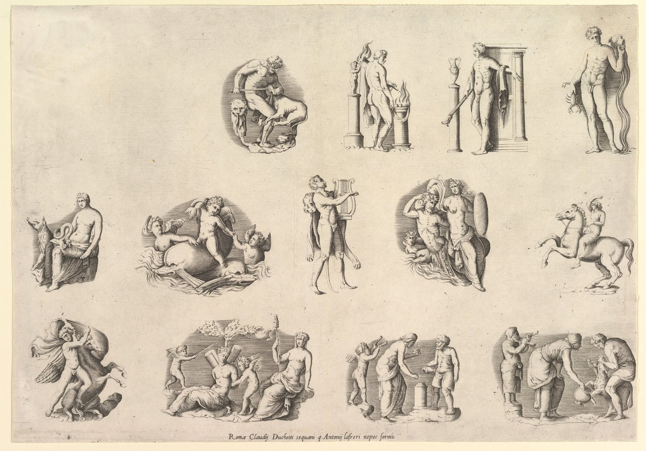 Spegel av romersk storhet: Ämnen efter antik..., utförd ca. 1550-77, tryckt efter 1577. av Unbekannt
