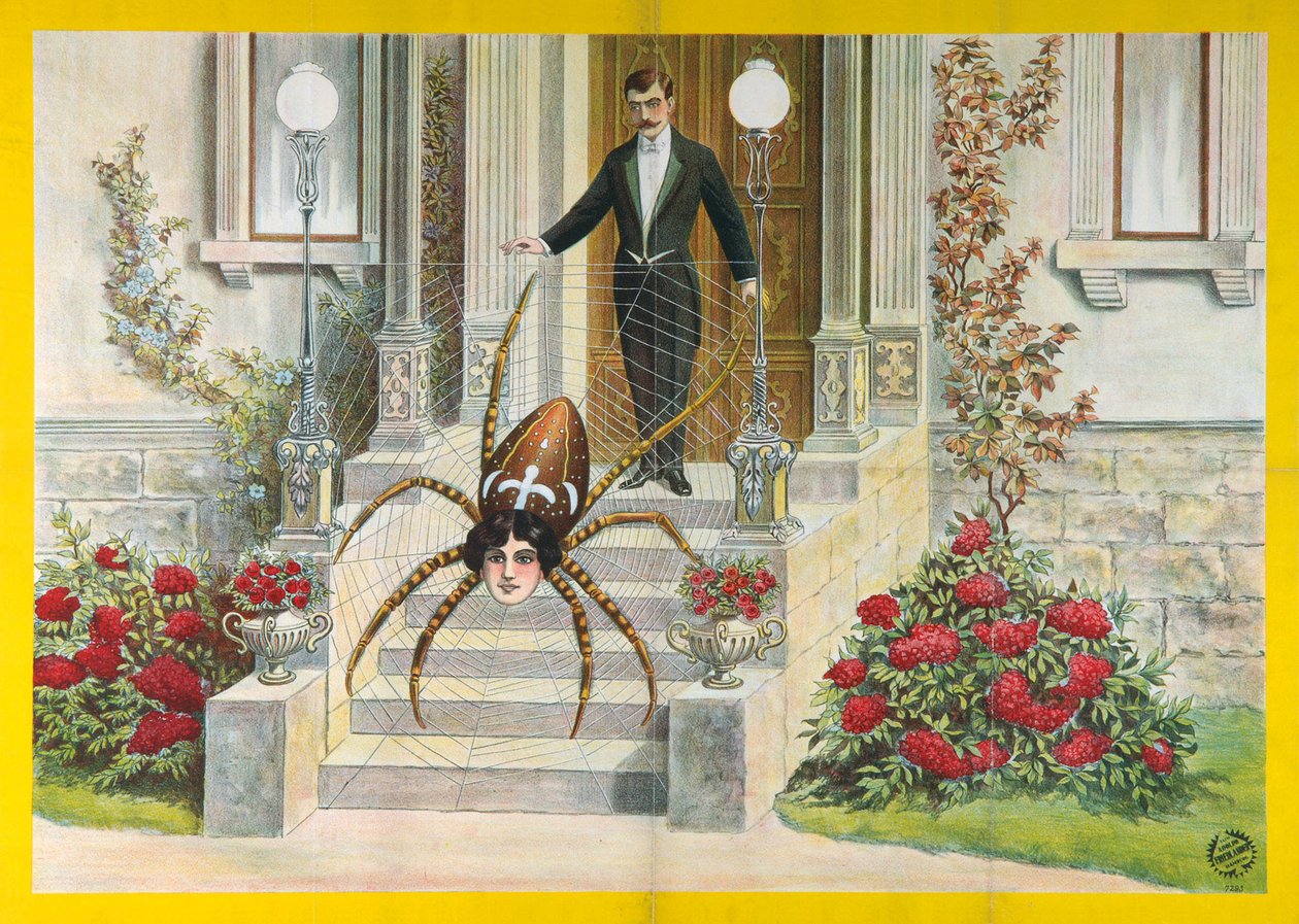 Spindelkvinna-affisch, 1922 av Unbekannt
