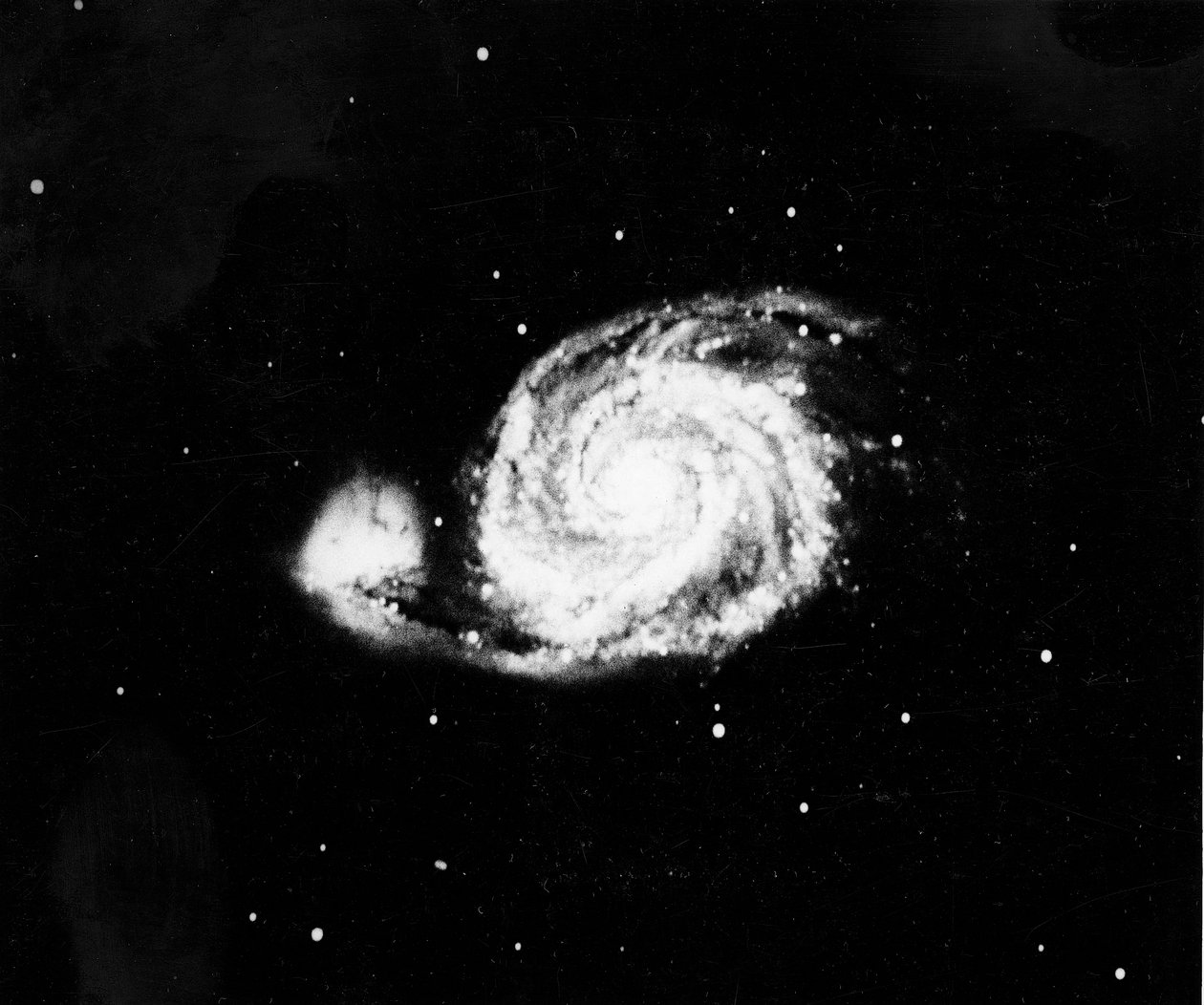 Spiralgalaxen M 51 i Canes Venatici, 1910 av Unbekannt