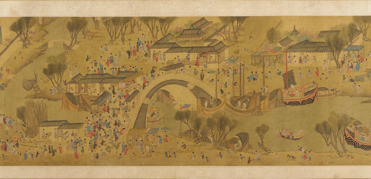 Vårfest vid floden, Qingdynastin, 1700-talet. av Unbekannt