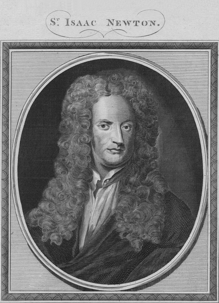 Sr. Isaac Newton, 1785. av Unbekannt