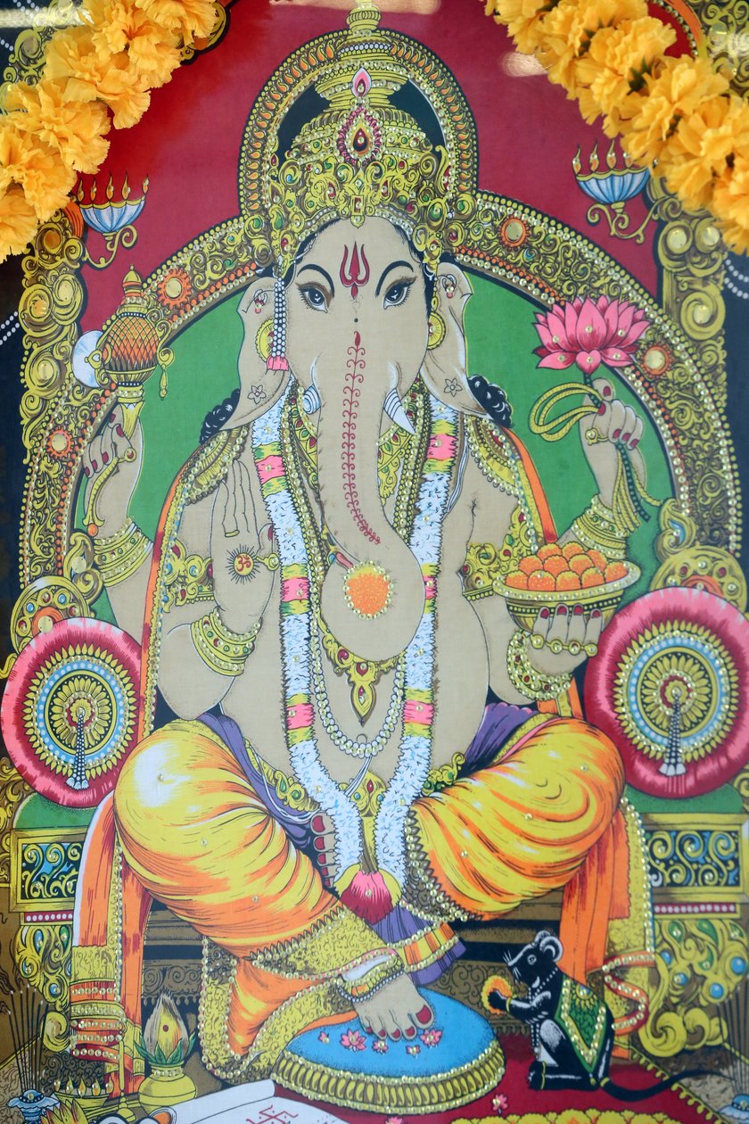 Sri Tende Yuttapani-templet. Ganesh. Målning. Ho Chi Minh City. Vietnam av Unbekannt