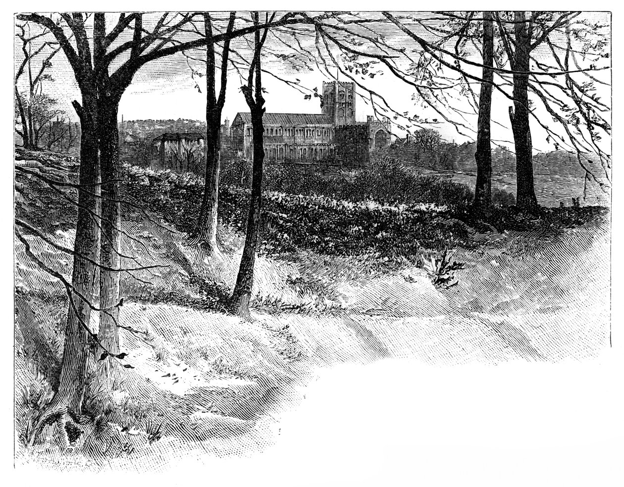 St Albans, från Verulam, 1800-talet av Unbekannt