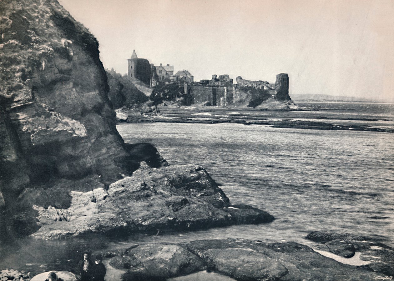 St. Andrews - Slottet, sett från sydost, 1895 av Unbekannt