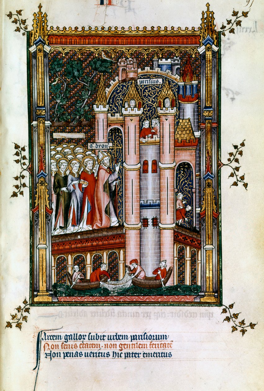 St Denis vid portarna till Paris, 1317 av Unbekannt