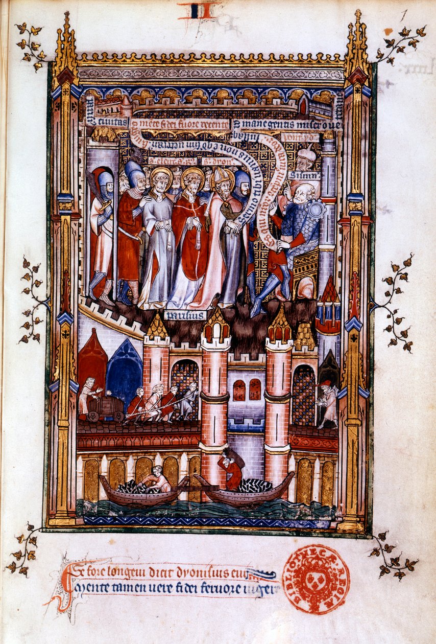 St Denis före Sisinnius, 1317 av Unbekannt