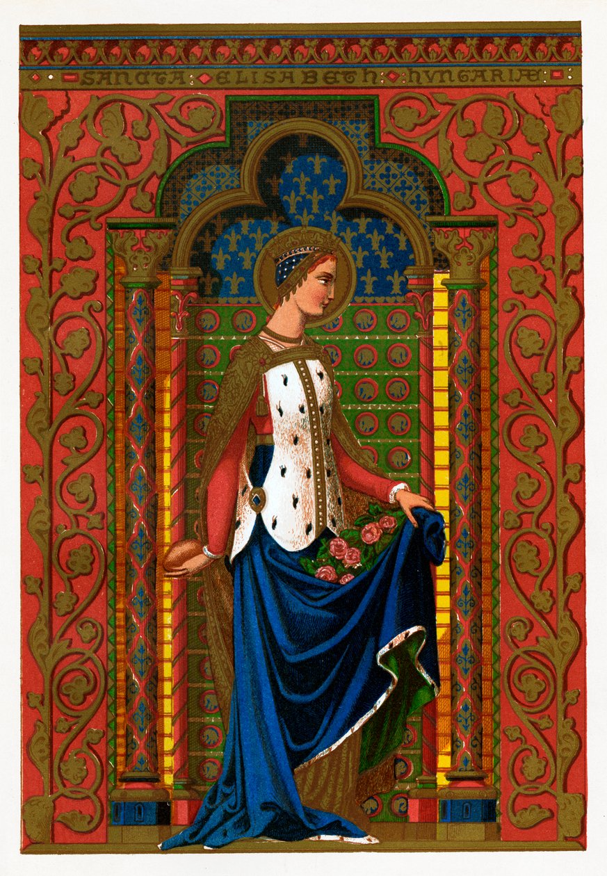 St Elizabeth av Ungern, 1886 av Unbekannt