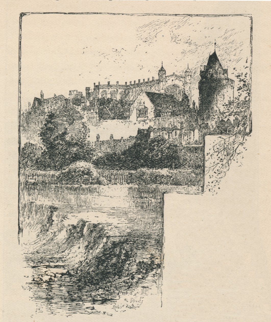 St. Georges kapell från floden, 1895 av Unbekannt