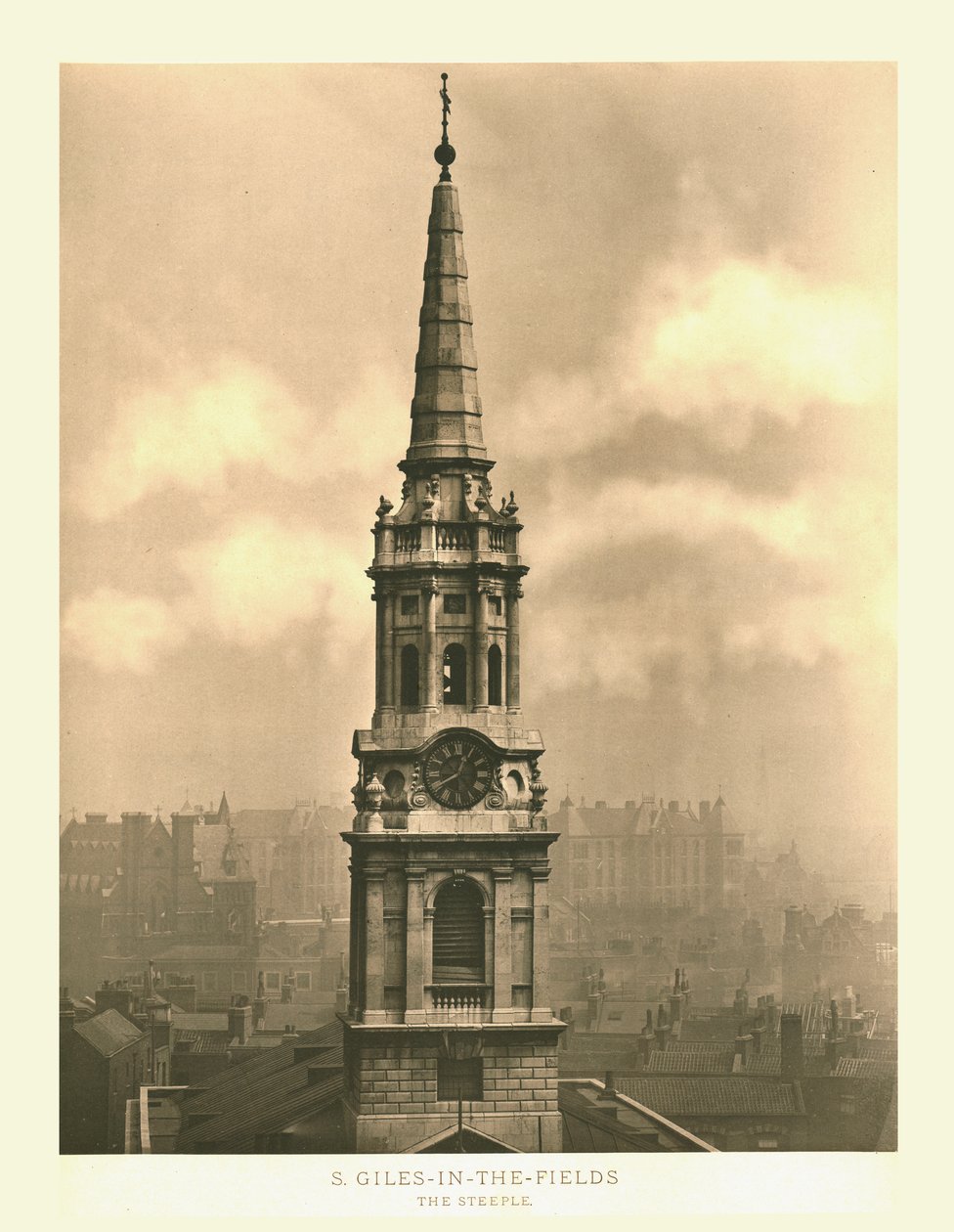 St Giles-in-the-Fields, The Steeple, mitten av slutet av 1800-talet. av Unbekannt
