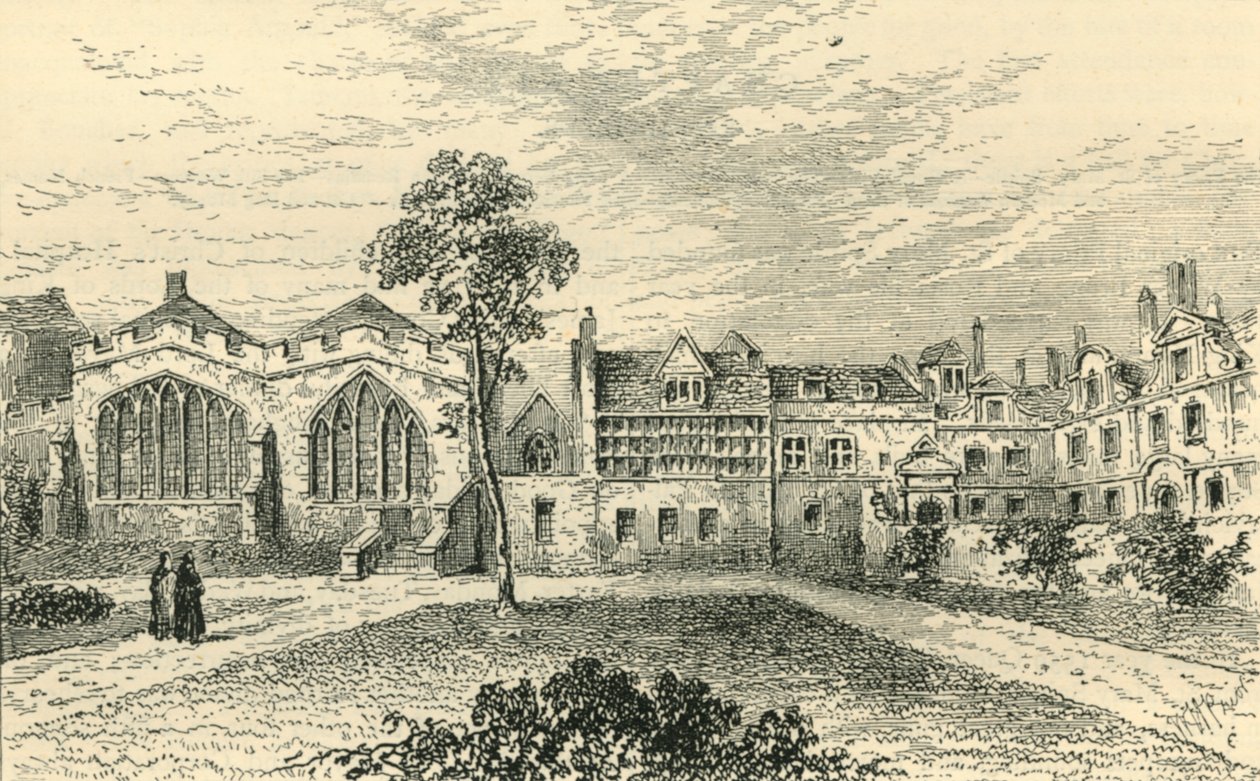 St. Helens Priory och Leathersellers Hall, c1799, c1872. av Unbekannt