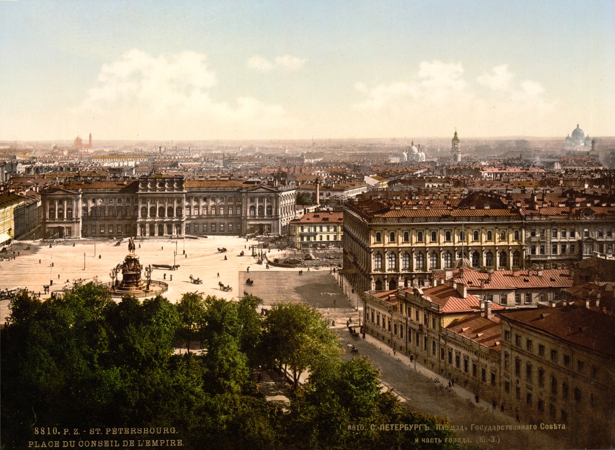 St Isaacs Square, St Petersburg, Ryssland, c1890-c1905 av Unbekannt