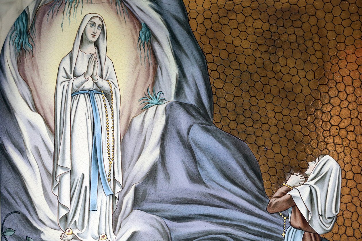 St Josephs kyrka. Vår Fru av Lourdes. Singapore av Unbekannt
