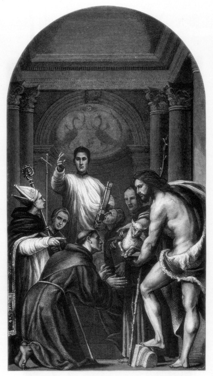 St Lorenzo Giustiniani och andra heliga, 1532 1870 av Unbekannt