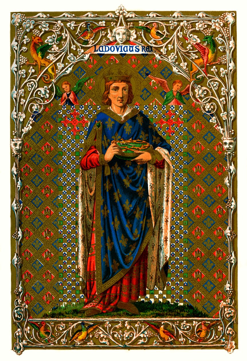 St Louis Louis IX, kung av Frankrike, 1886 av Unbekannt