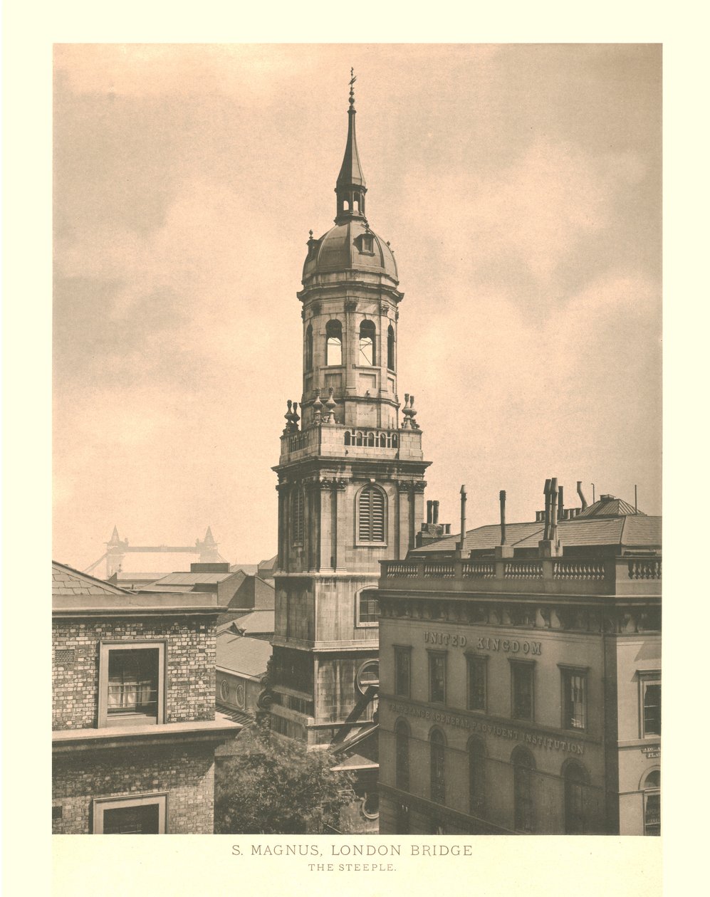 St Magnus, London Bridge, The Steeple, mitten av slutet av 1800-talet. av Unbekannt