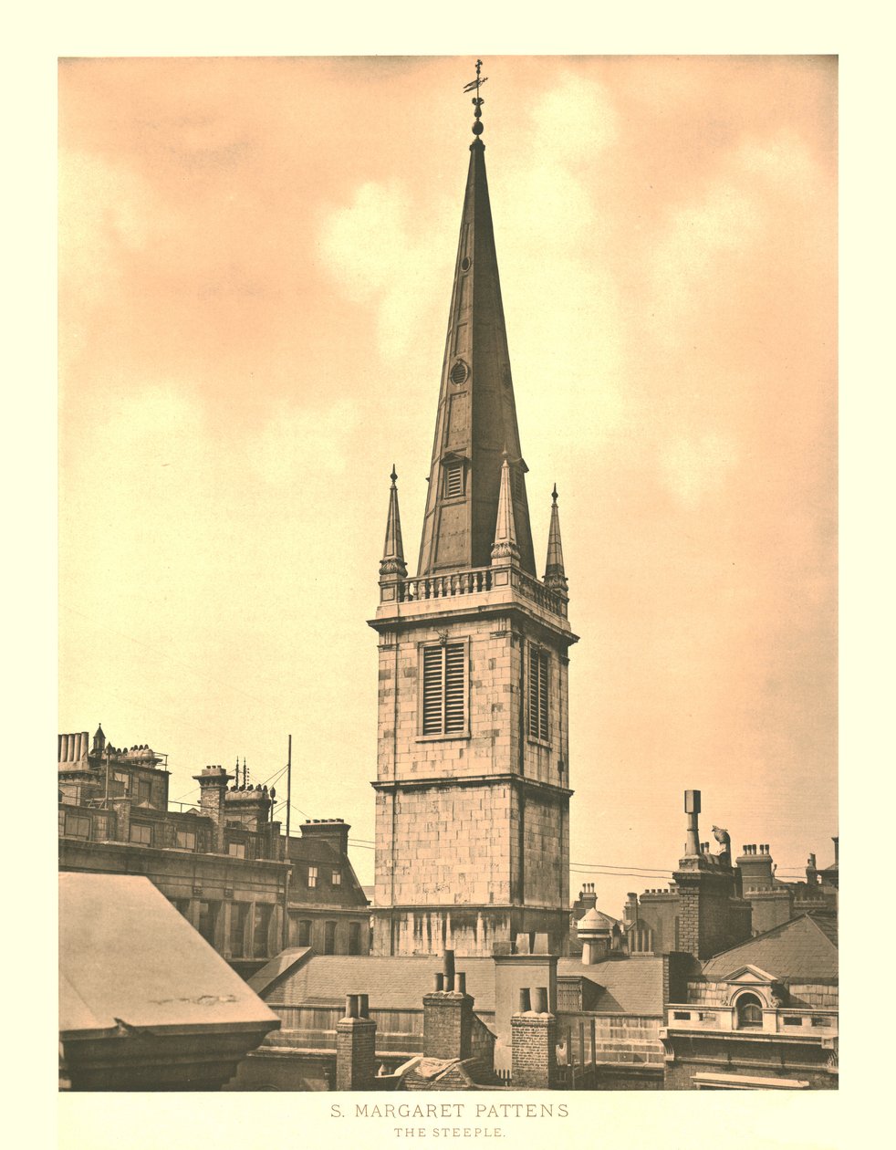 St Margaret Pattens, The Steeple, mitten av slutet av 1800-talet. av Unbekannt
