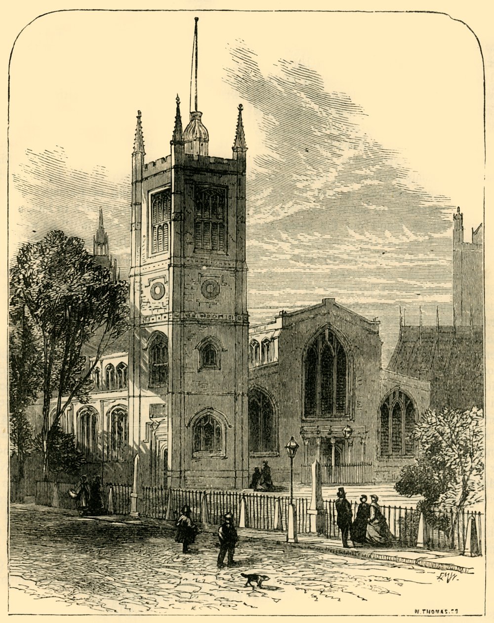 St. Margarets kyrka, från nordväst, 1881. av Unbekannt