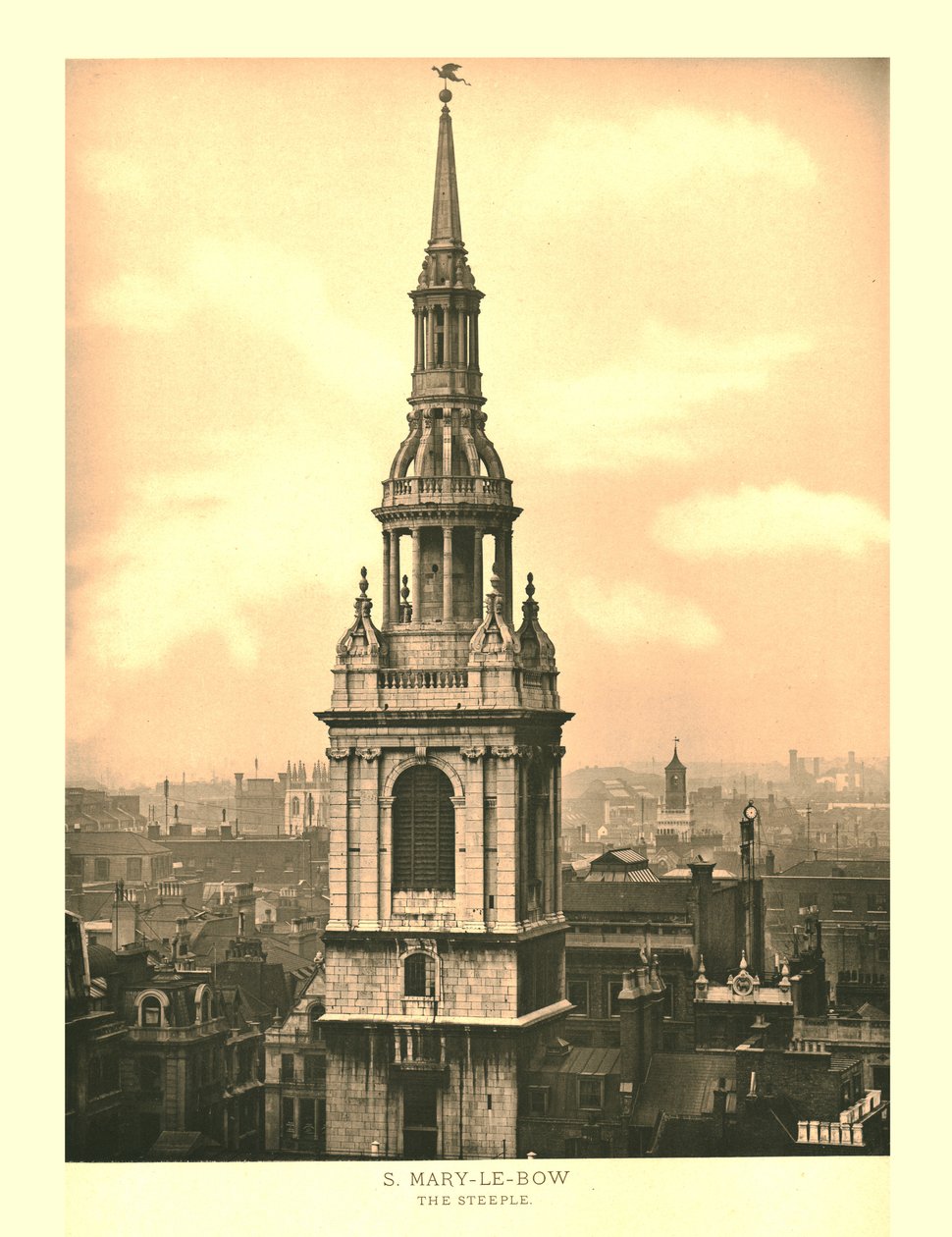 St Mary-Le-Bow, The Steeple, mitten av slutet av 1800-talet. av Unbekannt