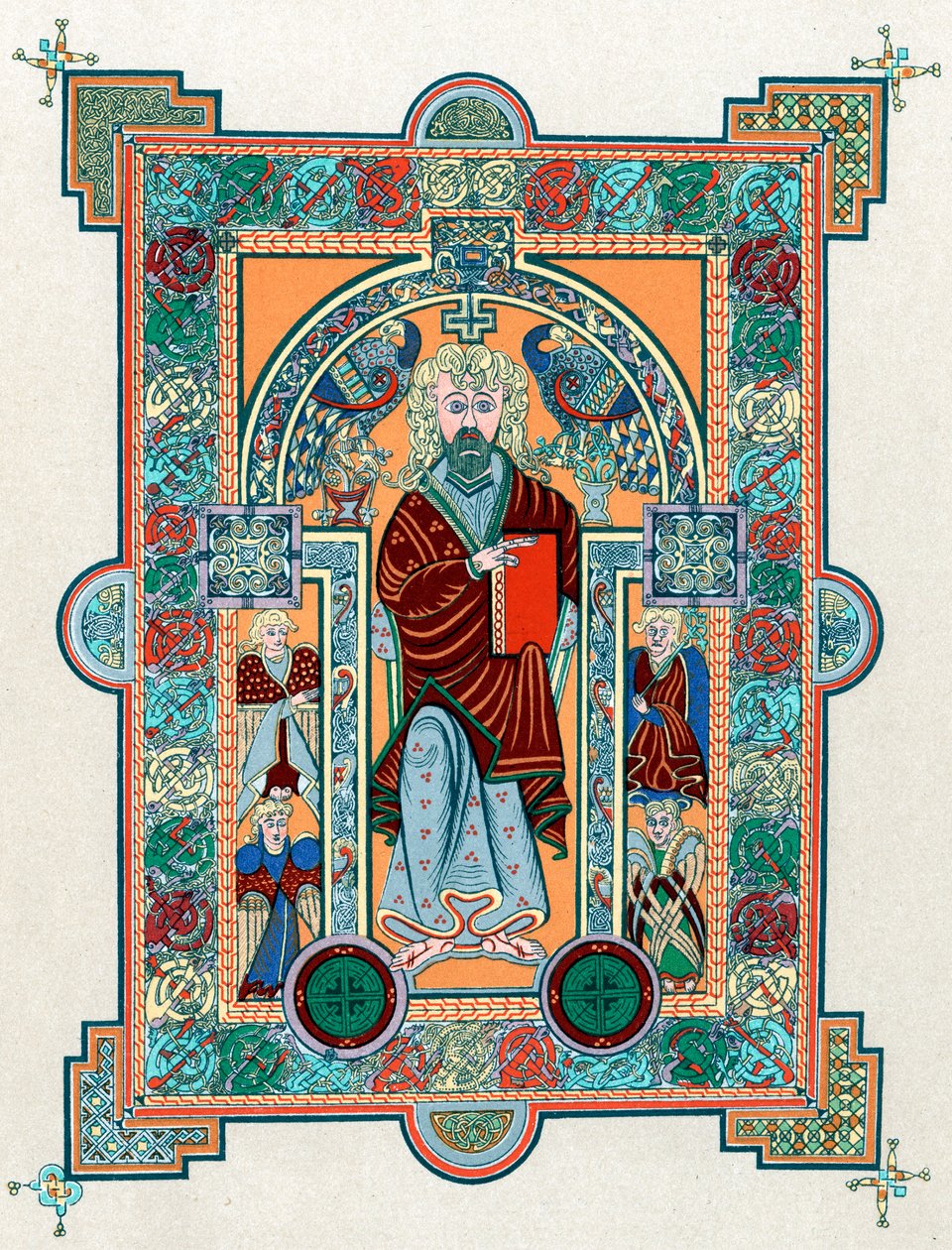 St Matthew från Book of Kells, c800 av Unbekannt