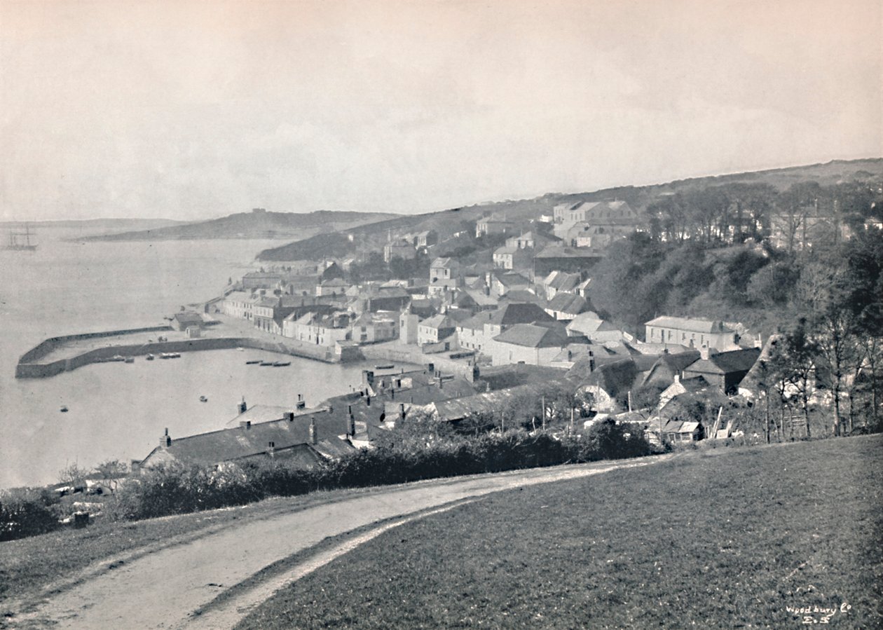 St. Mawes – Visar hamnen och slottet, 1895 av Unbekannt