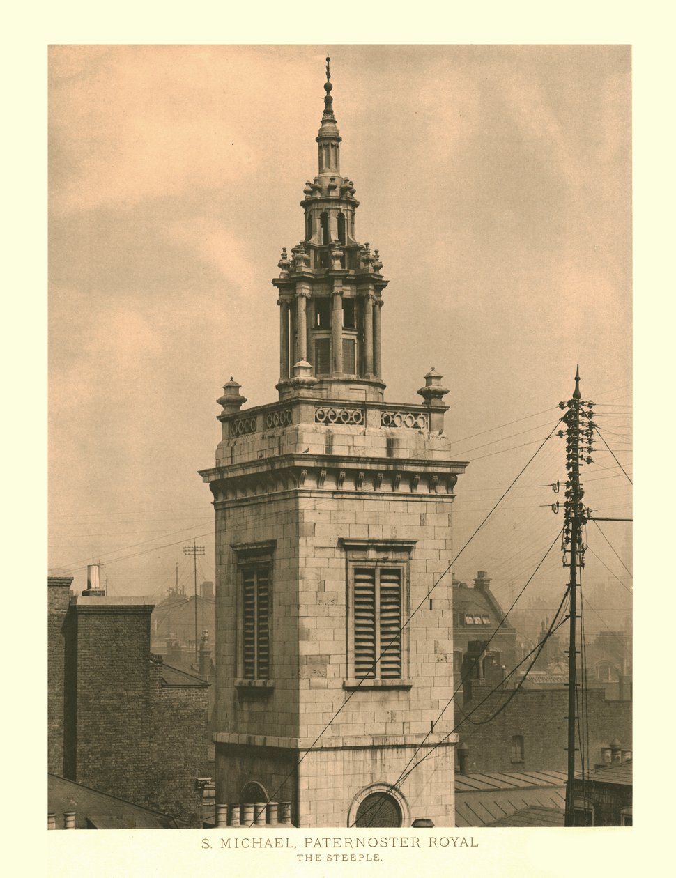St Michael, Paternoster Royal, The Steeple, mitten av slutet av 1800-talet. av Unbekannt