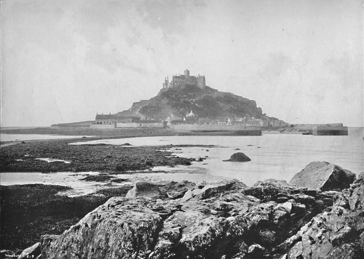 St. Michaels Mount - Från klipporna nära Marazion, 1895 av Unbekannt