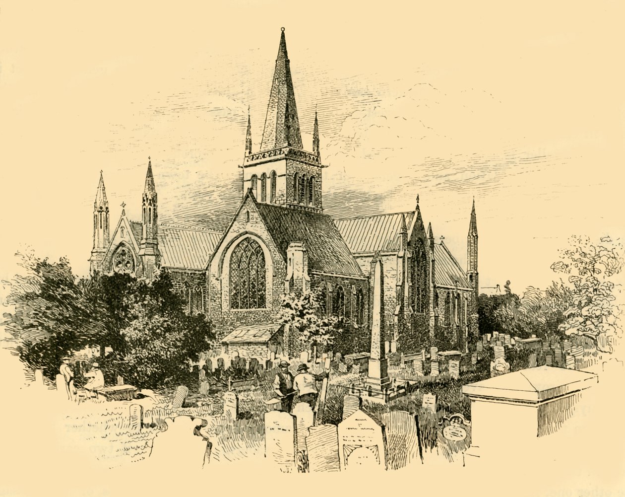 St. Nicholas Church: The Exteriör, 1898. av Unbekannt