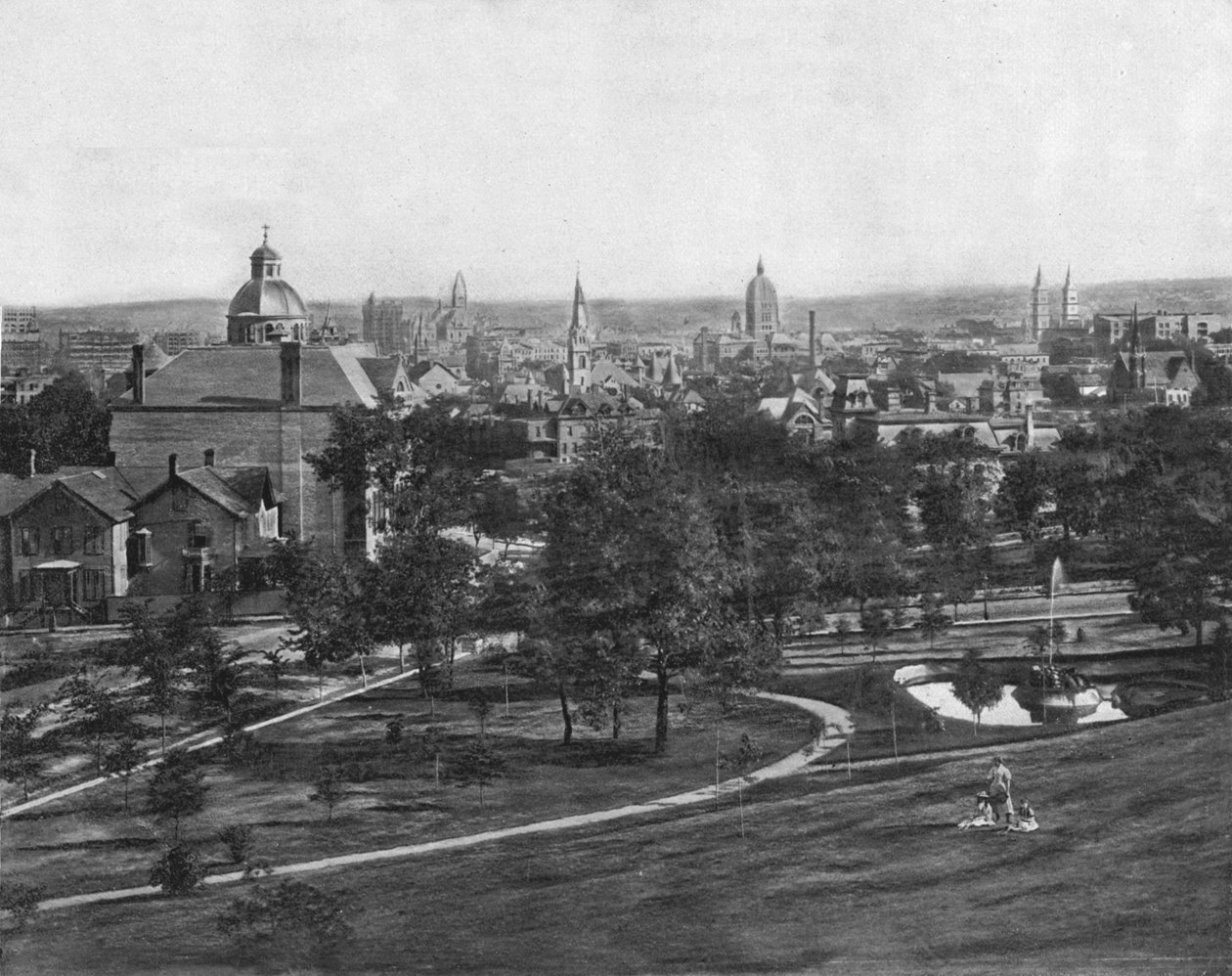 St Paul från Merriams Hill, Minnesota, USA, c1900. av Unbekannt