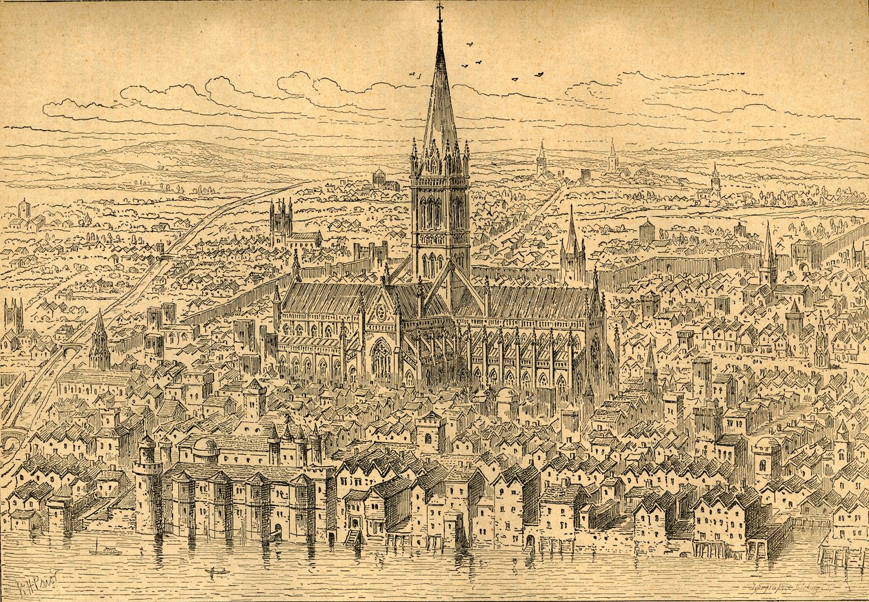 St. Pauls and the Neighborhood 1540, 1897. av Unbekannt