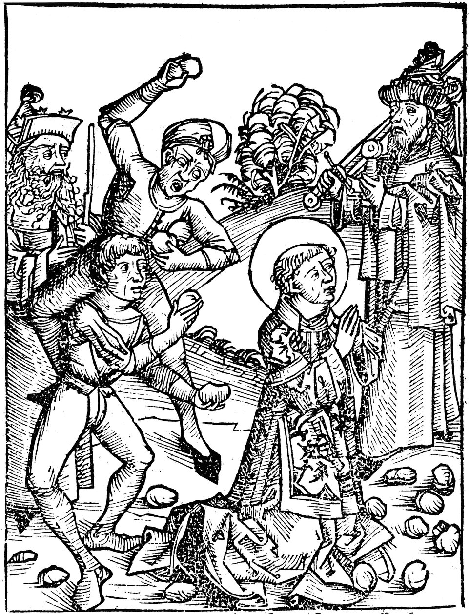 St Stephen, första kristna martyr c36 1493 av Unbekannt