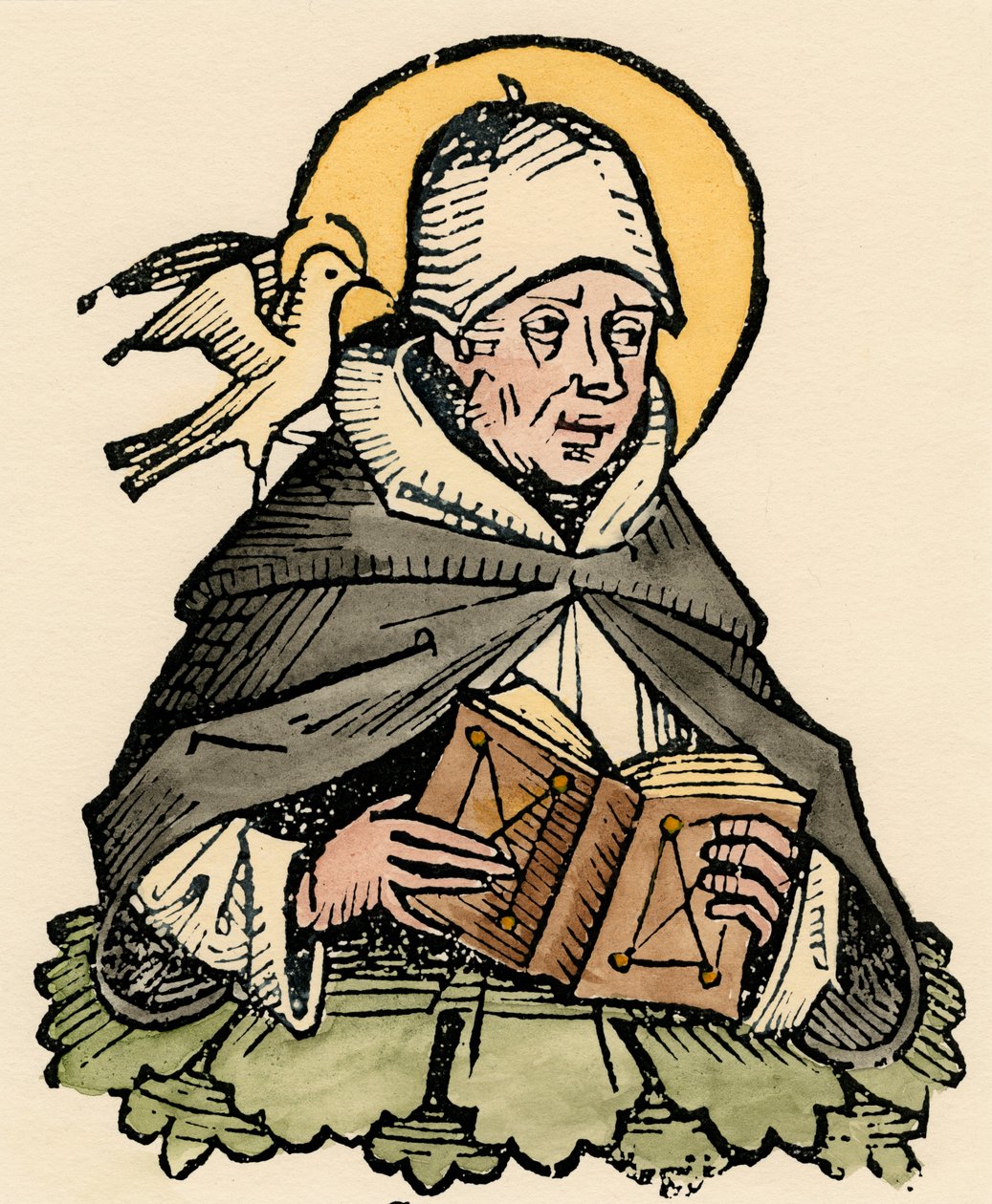 St Thomas av Aquino, italiensk 1200-talsfilosof och teolog av Unbekannt