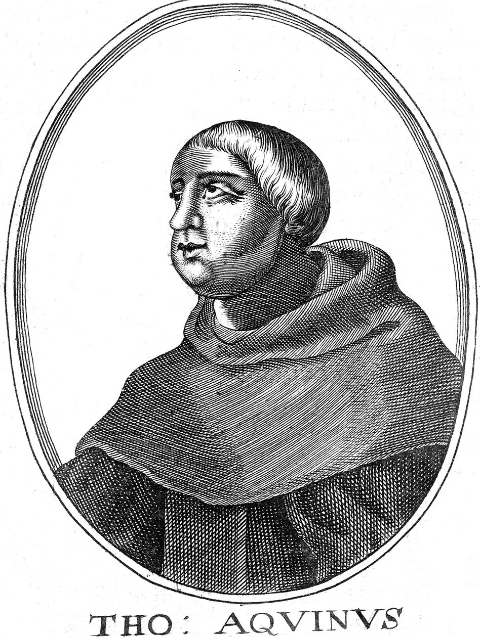 St Thomas av Aquino c1225-1274, italiensk filosof och teolog av Unbekannt
