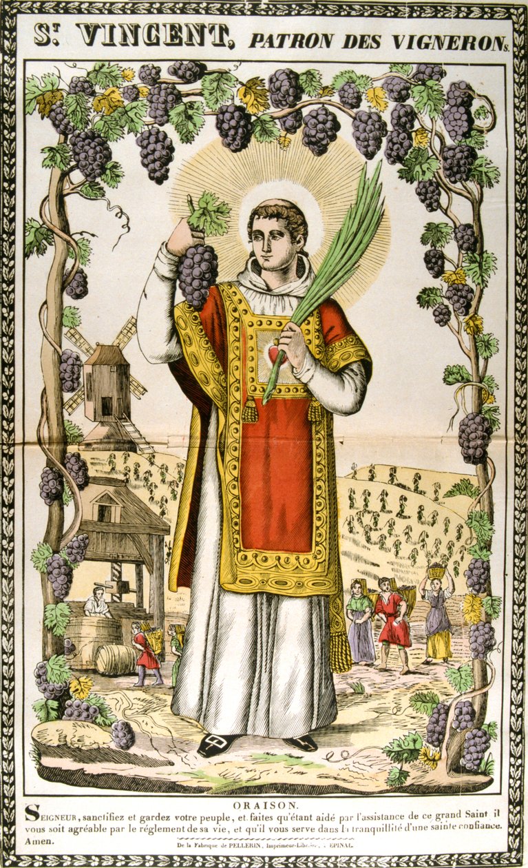 St Vincent, spansk kristen martyr, 1800-talet av Unbekannt